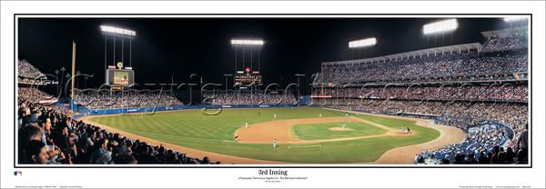 LA Dodger Stadium "3rd Inning" Panoramic Poster Print - Everlasting Images