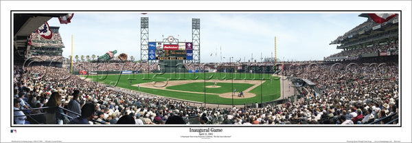 San Francisco Giants Oracle Park Inaugural Game Panoramic Poster Print (2000) - Everlasting Images