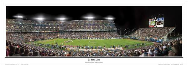 Denver Broncos "23-Yard Line" Mile High Stadium c.1993 Panoramic Poster Print - Everlasting Images Inc.