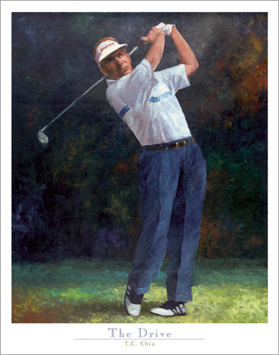 Golf Art "The Drive" by T.C. Chui Premium Art Poster - Front Line Art Publishing