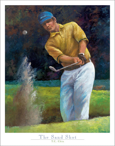 Golf Art "The Sand Shot" Poster Art Print by T.C. Chui - Front Line Art Publishing