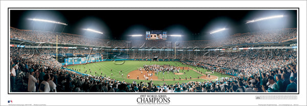 Florida Marlins 1997 World Series Champions Panoramic Poster Print - Everlasting Images