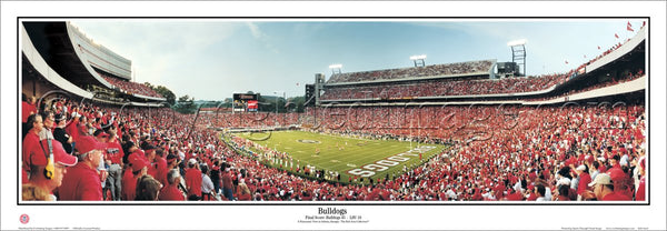 Georgia Bulldogs Sanford Stadium Gameday Panoramic Poster Print (2004) - Everlasting Images