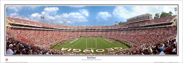Georgia Bulldogs Football "End Zone" Sanford Stadium Panoramic Poster Print - Everlasting Images