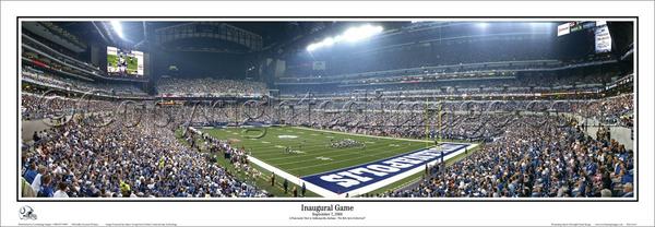 Indianapolis Colts "Inaugural Game" 9/7/2008 Lucas Oil Stadium Panoramic Poster Print - Everlasting Images