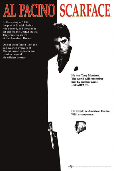 Scarface (1983) One-Sheet Movie Poster 24x36 Reproduction - Pyramid International