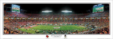 Louisville Cardinals Football vs. Wake Forest 2007 Orange Bowl Panoramic Poster Print - Everlasting Images