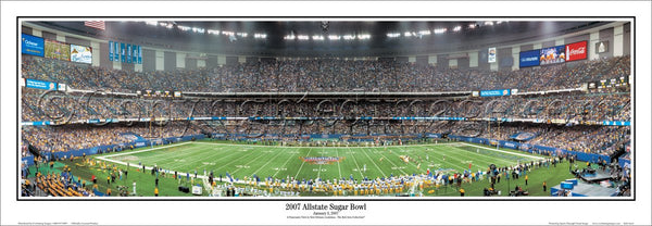 LSU Tigers vs. Notre Dame Sugar Bowl 2007 Panoramic Poster Print - Everlasting Images