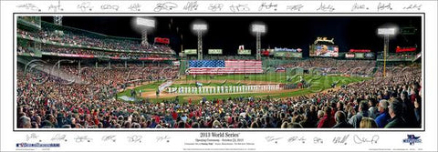 Fenway Park "World Series Majesty" (2013) Panoramic Poster w/26 Signatures - Everlasting (MA-352)