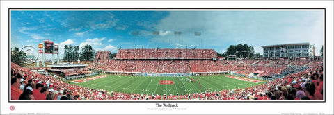 NC State Football "The Wolfpack" Carter-Finley Stadium Gameday Panoramic Poster - Everlasting Images