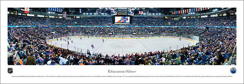 Edmonton Oilers Rexall Centre NHL Game Night Panoramic Poster Print - Blakeway