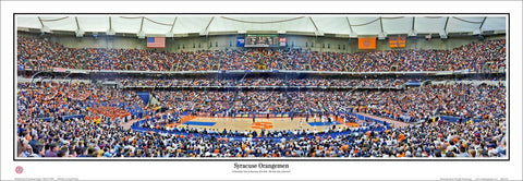 Syracuse Orangemen Basketball Carrier Dome Game Night (2002) Panoramic Poster Print - Everlasting Images