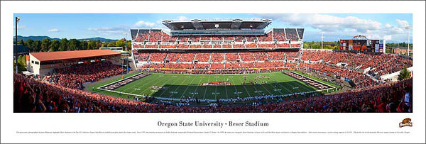 Oregon State Beavers Reser Stadium Gameday Panoramic Poster Print - Blakeway Worldwide