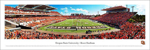 Oregon State Beavers Reser Stadium End Zone View Gameday Panoramic Poster Print - Blakeway 2011