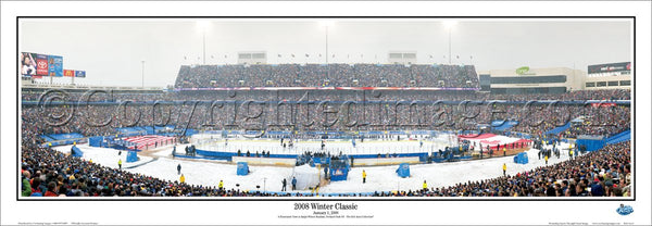 NHL Winter Classic 2008 (Pittsburgh Penguins at Buffalo Sabres) Panoramic Poster Print - Everlasting Images