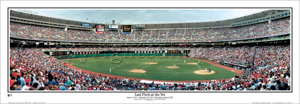 Veterans Stadium "Last Pitch at the Vet" Philadelphia Phillies Panoramic Poster (2003) - Everlasting Images