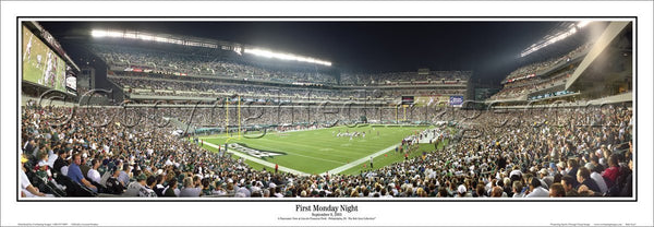Philadelphia Eagles "First Monday Night" (Lincoln Financial Field) Panoramic Poster - Everlasting