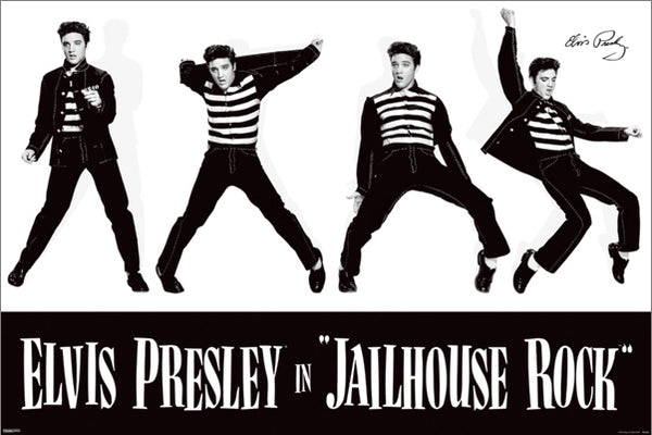Elvis Presley "Jailhouse Rock" Classic Rock and Roll Music Poster - Pyramid America