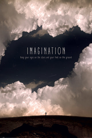 Imagination (Magical Skies, Unlimited Potential) Inspirational Motivational Wall Poster - Pyramid International