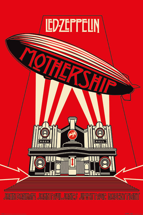 Led Zeppelin Mothership (2007) Album Cover Art Rock Music Poster ...