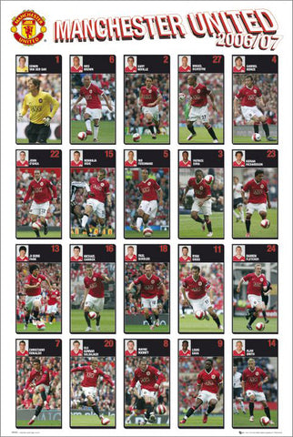 Manchester United "Super 20" (2006/07) Team Action Poster - GB Posters