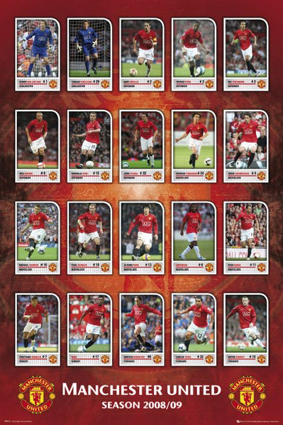 Manchester United "Super 20" 2008/09 Team Action Poster - GB Eye