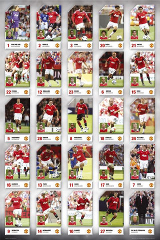 Manchester United "Super 25" (2010/11) Team Action Poster- GB Eye (UK)
