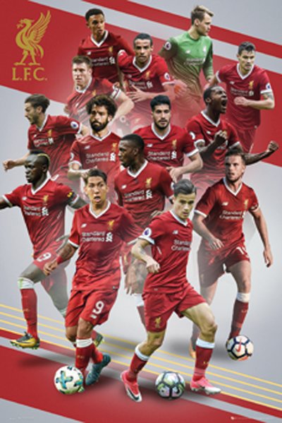 Liverpool FC 14-Players In Action Official EPL Soccer Football Poster - GB Eye 2017/18
