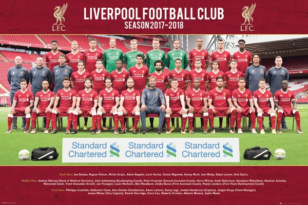 Liverpool FC 2017/2018 Official Team Portrait Poster - GB Eye (UK)