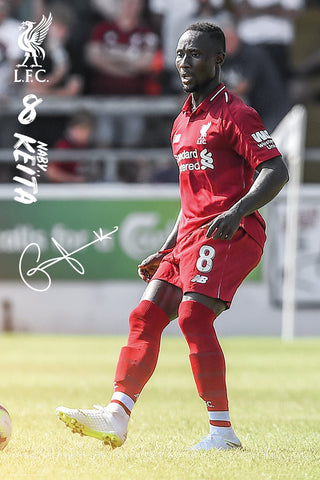 Naby Keita "Superstar" Signature Series Liverpool FC Official EPL Soccer Poster - GB Eye 2018/19