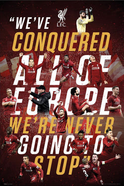 Liverpool FC 2019 UEFA Champions League Champions Official Commemorative Football Poster - GB Eye 2019