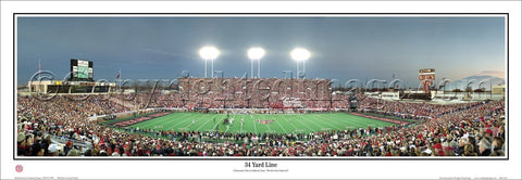 Texas Tech Football "34 Yard Line" Jones Stadium Panoramic Poster Print - Everlasting Images