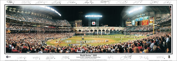 Houston Astros World Series 2005 Panoramic Poster Print (w/19 Facs. Signatures) - Everlasting