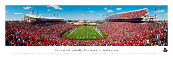 Louisville Cardinals Football Gameday Panoramic Poster Print - Blakeway 2010
