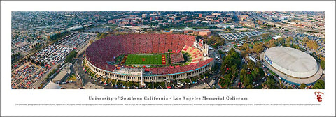 University of Southern California Trojans Football Gameday Aerial Panoramic Poster Print - Blakeway Worldwide