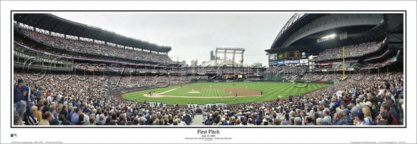 Seattle Mariners Safeco Field First Pitch (1999) Panoramic Poster Print - Everlasting Images Inc.