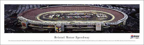 Bristol Motor Speedway NASCAR Night Race Panoramic Poster Print - Blakeway Worldwide