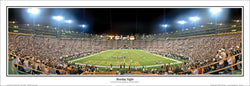 Lambeau Field "Monday Night" Green Bay Packers Panoramic Poster Print - Everlasting Images