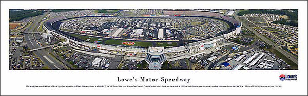 Lowe's Motor Speedway (Charlotte) NASCAR Race Day Aerial Panoramic Poster Print - Blakeway 2006