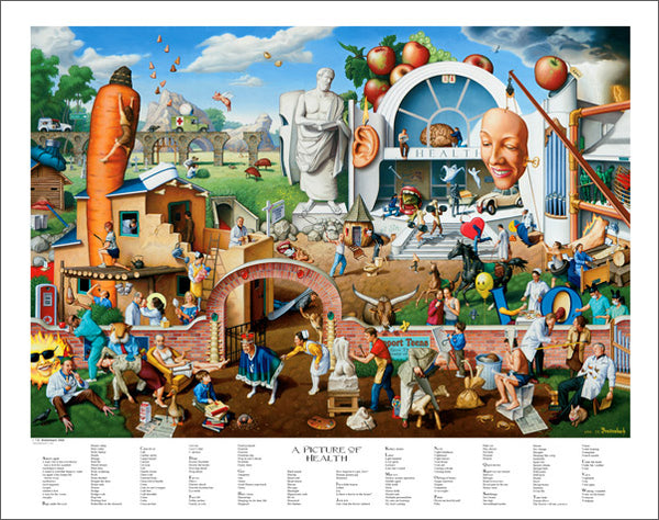 A Picture of Health "Proverbidioms"-Series Poster by T.E. Breitenbach Official 22x28 Print