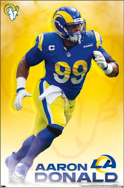 Aaron Donald "Prowler" Los Angeles Rams NFL Action Wall Poster - Costacos Sports