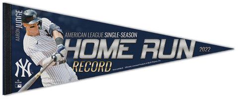 Aaron Judge New York Yankees American League Home Run Record 2022 Commemorative Felt Pennant - Wincraft