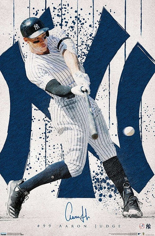 Aaron Judge "Pinstripe Blast" New York Yankees MLB Signature Action Poster - Trends Int'l.