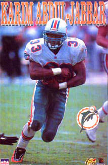 Karim Abdul-Jabbar "Action" Miami Dolphins NFL Action Poster - Starline Inc. 1996