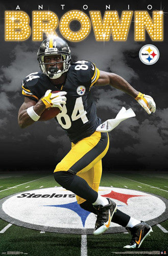 Antonio Brown "Superstar" Pittsburgh Steelers Official NFL Football Action Poster - Trends 2017