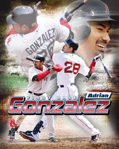 Majestic ADRIAN GONZALEZ No. 28 BOSTON RED SOX Baseball Jersey