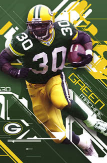 Ahman Green "Green Machine" Green Bay Packers Poster - Costacos 2004