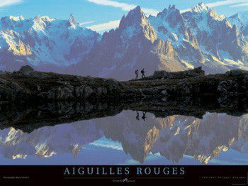 High Mountain Climbing at Aiguilles Rouges (French Alps) Premium Poster Print - Pecheur