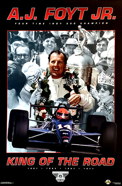 A.J. Foyt "King of the Road" Indy 500 Champion Series Racing Superstar Poster - Costacos Brothers 1994