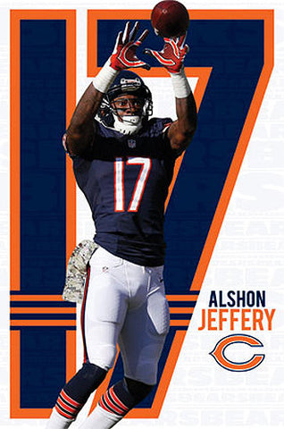 Alshon Jeffery "Haul it In" Chicago Bears Official NFL Football Poster - Costacos 2014